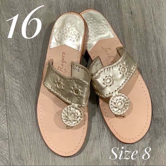 Jack Roger Leather Thong Sandals Whipstitch Hampton - Picture 12 of 14